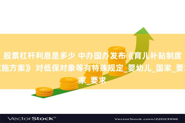 股票杠杆利息是多少 中办国办发布《育儿补贴制度实施方案》 对低保对象等有特殊规定_婴幼儿_国家_要求